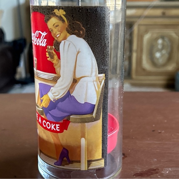 Vintage Coca-cola Glass Straw Holder Dispenser “Have A Coke” 1980’s A017 EUC - Picture 3 of 7